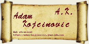 Adam Kojčinović vizit kartica